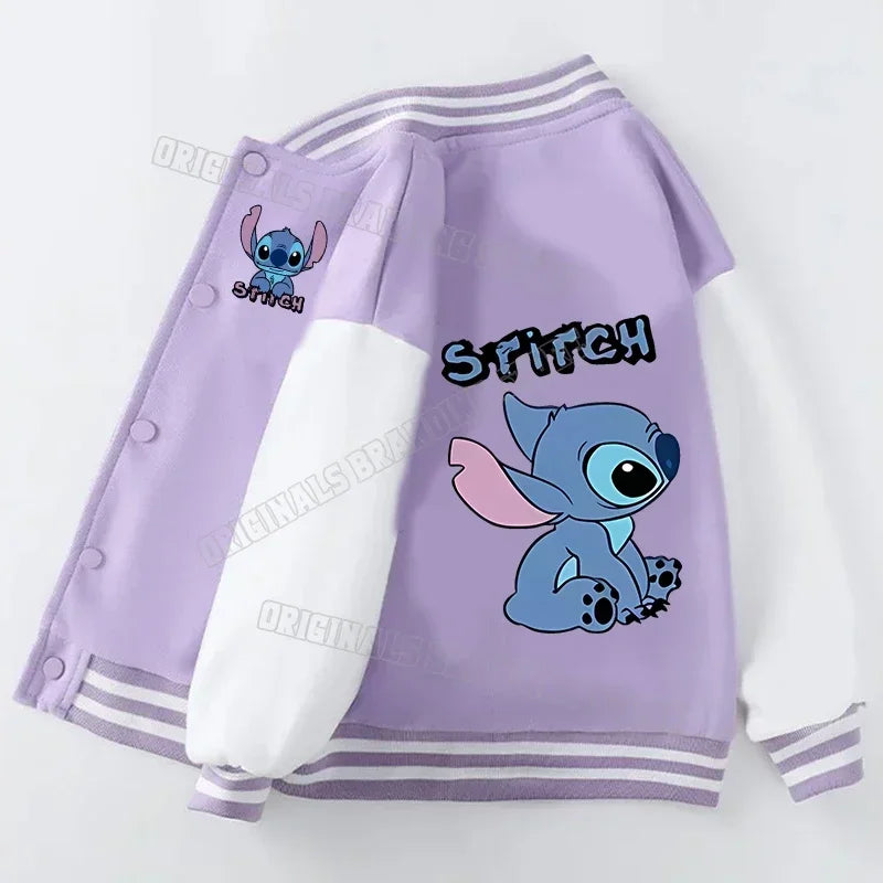 Lilo & Stitch Disney Children Girls Boys Jacket Coat Cartoon Kids Fall Fashion Outerwear Sportswear Clothing Sports Costume