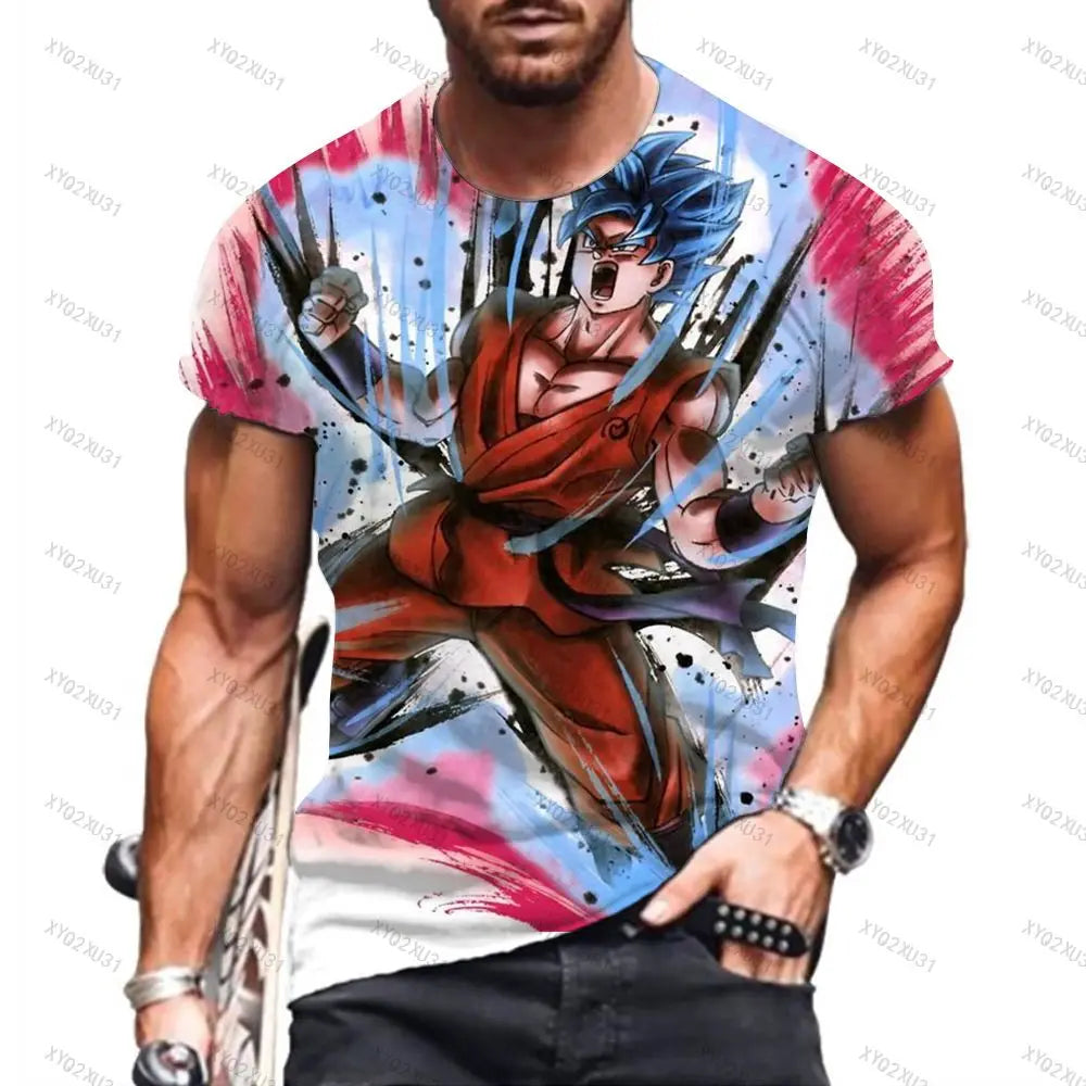 T Shirt for Men Printed T-shirt T-shirts Dragon Ball Z Goku Y2k Tops Trend Oversized Anime Fashion Streetwear 2023 110-6XL Men's