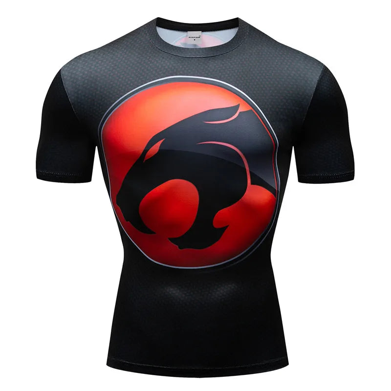 3D Printed T-shirt Men Compression shirt Short Sleeve T shirt Comics Cosplay Top Anime Tee Custome Fitness Male Top ZOOTOP BEAR