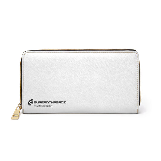 Elegant White Zipper Wallet – Stylish Leather Organizer for Everyday Use - Eurbanthreadz