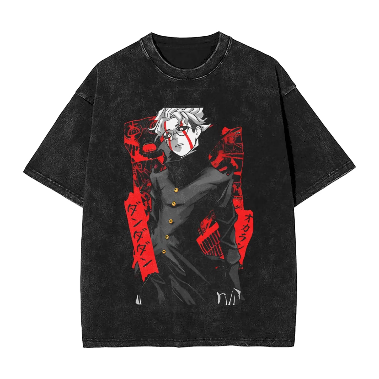 Dandadan  Washed T Shirt Streetwear Hip Hop Casual T-Shirt Anime Manga Characters Tees Men Women Short Sleeve Oversize Graphic