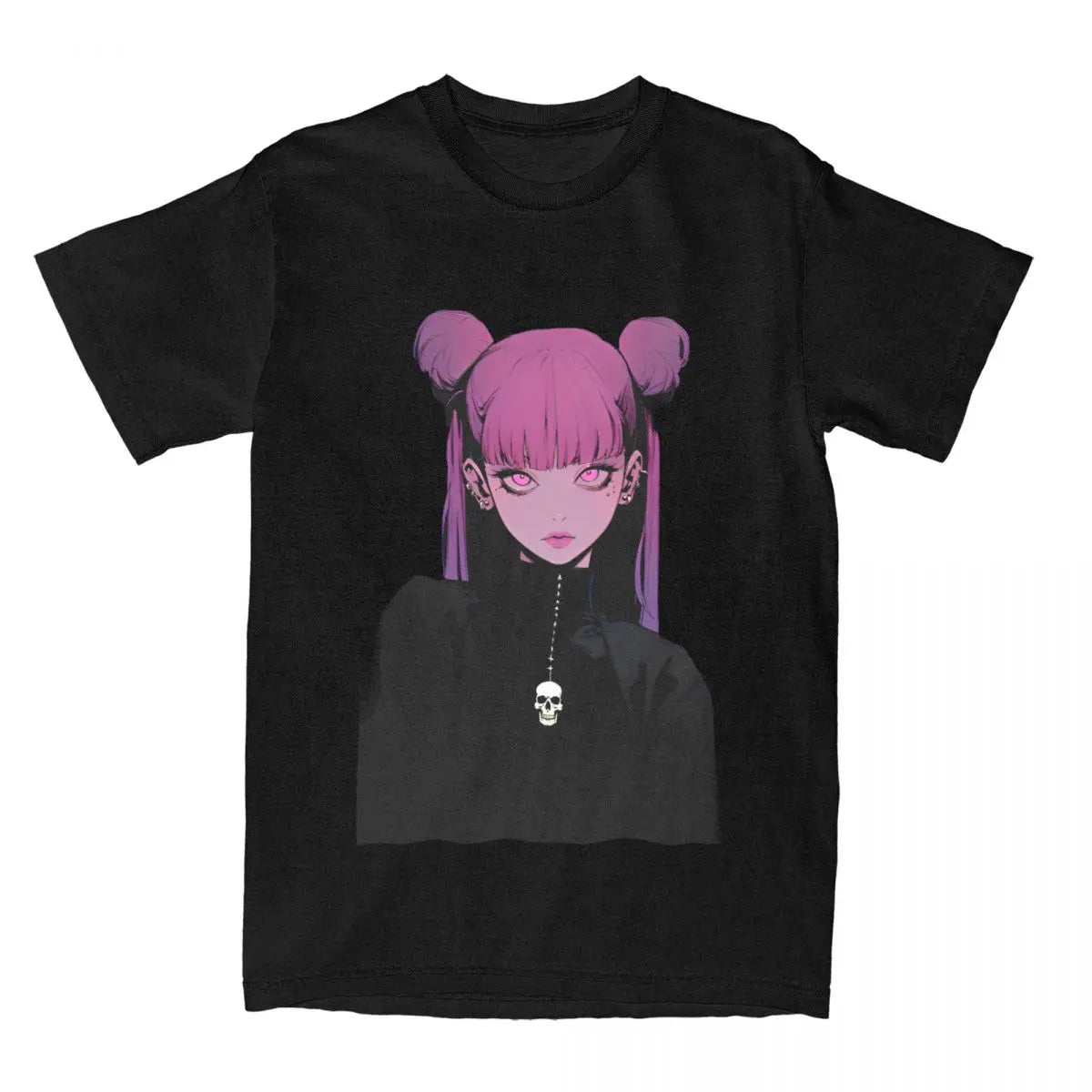 Japanese Manga Anime Graphic T Shirt Men Women's Pure Cotton Vintage T-Shirts Crewneck Tees Short Sleeve Tops Unique