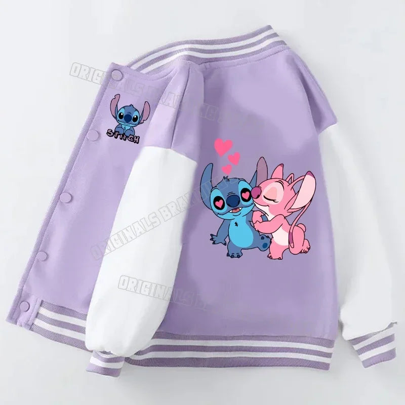 Lilo & Stitch Disney Children Girls Boys Jacket Coat Cartoon Kids Fall Fashion Outerwear Sportswear Clothing Sports Costume