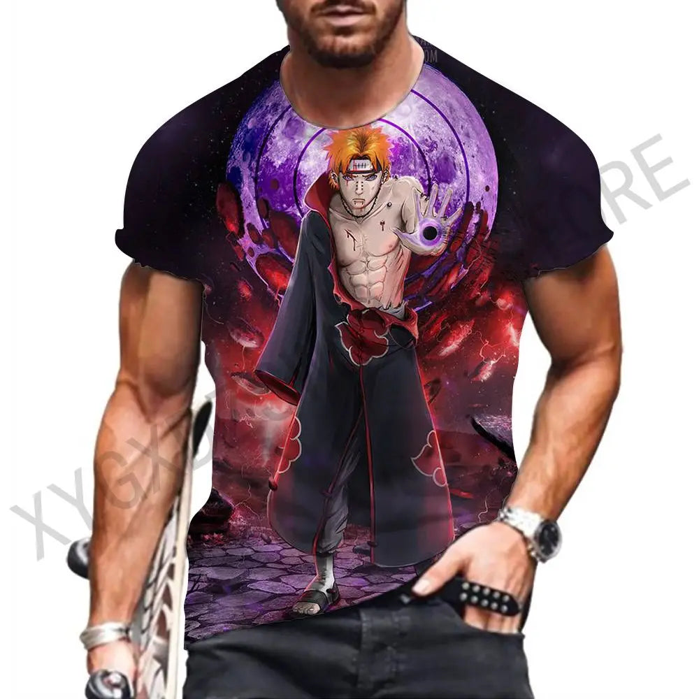 Men's T-shirt Streetwear Y2k Naruto Clothes Hip Hop Tops 2023 Shirts Gift 110-6XL Essentials Anime High Quality Clothing New