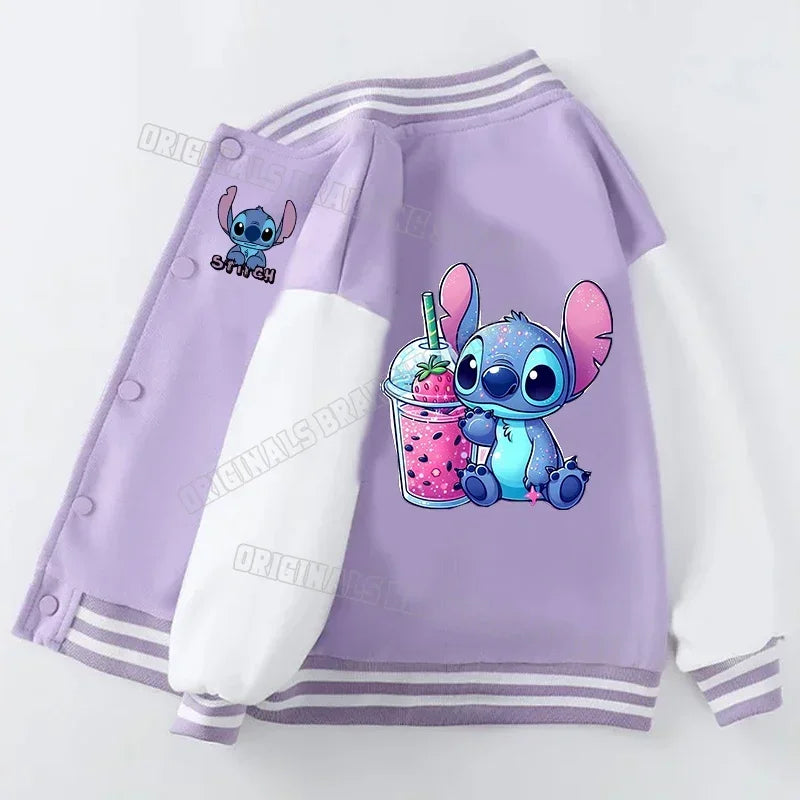 Lilo & Stitch Disney Children Girls Boys Jacket Coat Cartoon Kids Fall Fashion Outerwear Sportswear Clothing Sports Costume