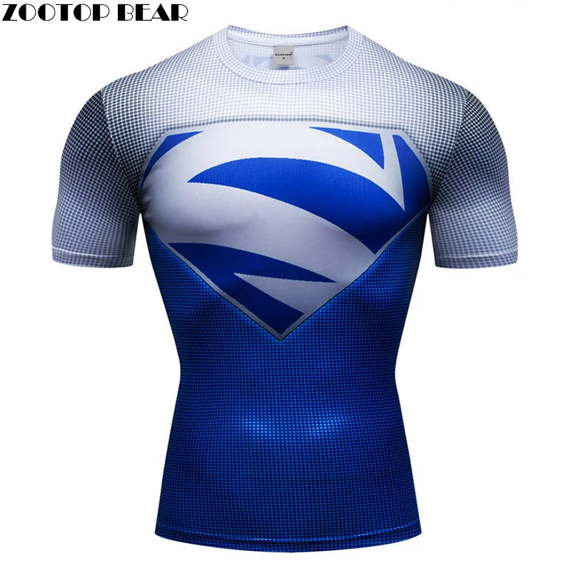 3D Printed T-shirt Men Compression shirt Short Sleeve T shirt Comics Cosplay Top Anime Tee Custome Fitness Male Top ZOOTOP BEAR