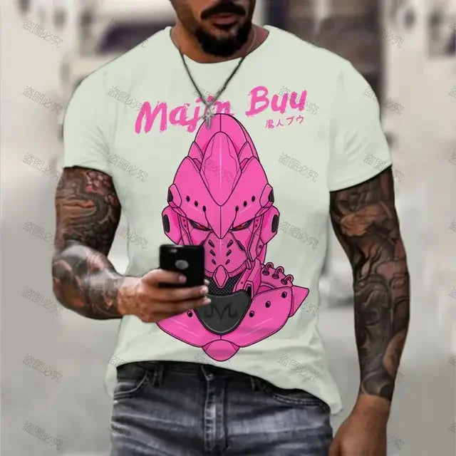 Men's  T-shirt Dragon Ball Z Vegeta Goku Streetwear Anime Majin Buu Trend Summer Harajuku 110-6XL Oversized Cool Vintage Saiyan