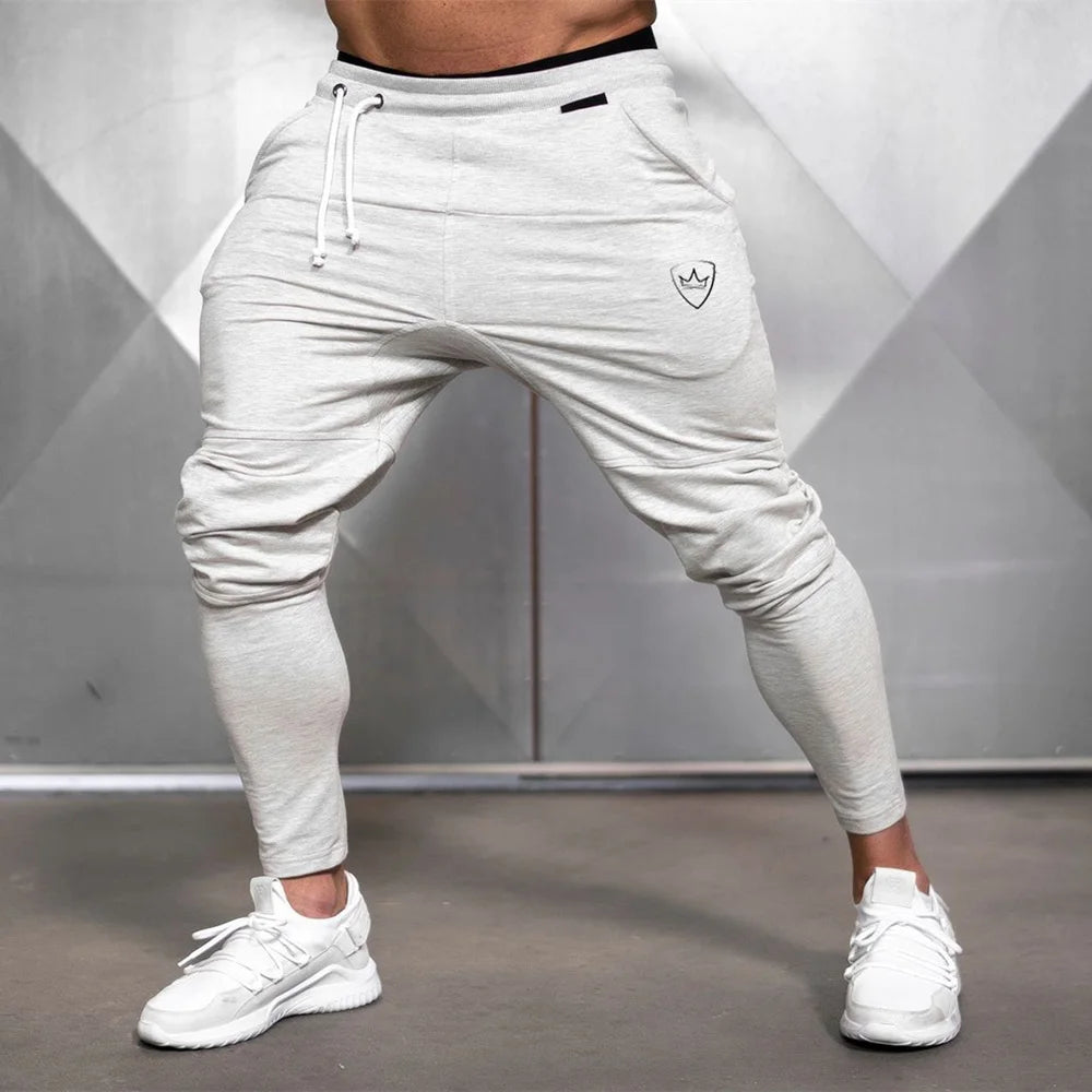 Solid Gym Sweatpants Joggers Pants Men Casual Trousers Male Fitness Sport Workout Cotton Track Pants Spring Autumn Sportswear