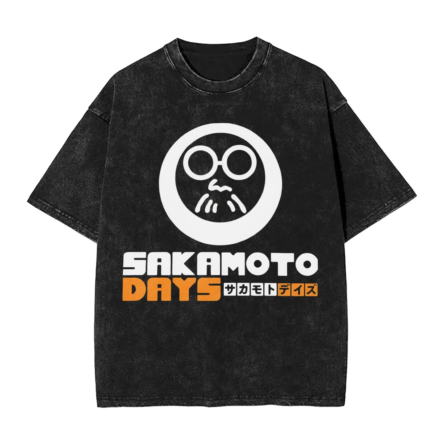 Sakamoto Days T Shirts Washed Short Sleeve Street T-Shirts Manga Anime Retro for Men Women Tops Streetwear Summer Tops Tees