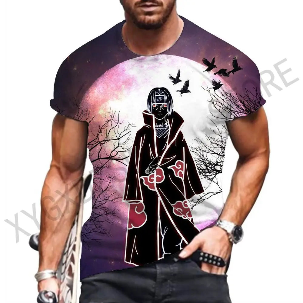 Men's T-shirt Streetwear Y2k Naruto Clothes Hip Hop Tops 2023 Shirts Gift 110-6XL Essentials Anime High Quality Clothing New