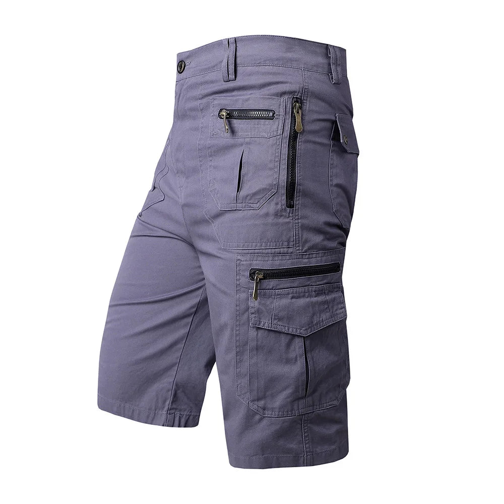 Men Classic Summer Shorts Cotton Multi-Pocket Short Pants Outdoor Male Hunting Fishing Hiking Cargo Shorts Size S-5XL MY677