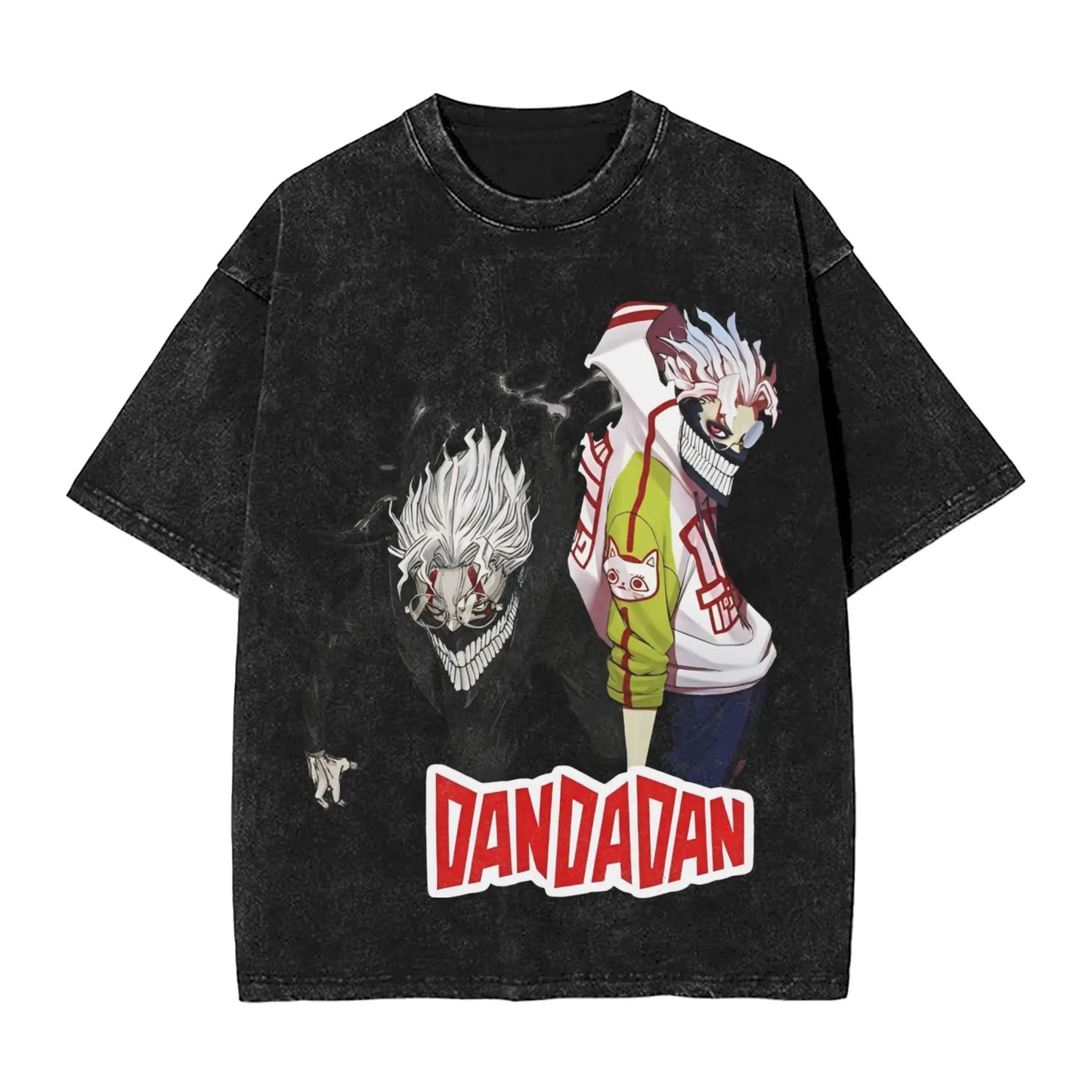 Dandadan  Washed T Shirt Streetwear Hip Hop Casual T-Shirt Anime Manga Characters Tees Men Women Short Sleeve Oversize Graphic