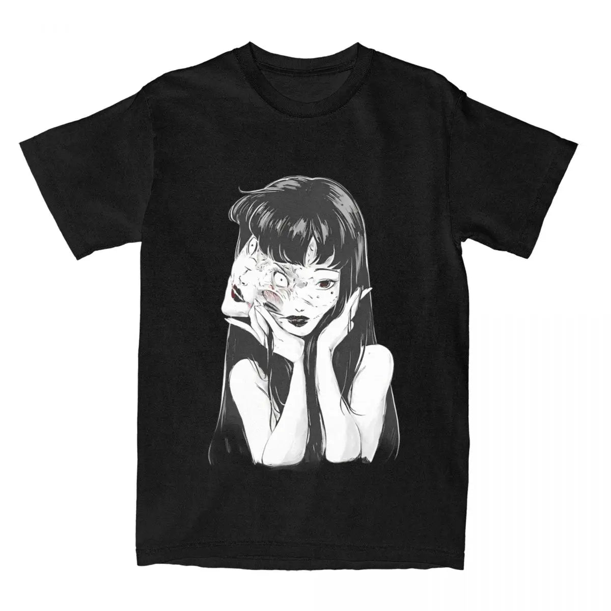 Japanese Manga Anime Graphic T Shirt Men Women's Pure Cotton Vintage T-Shirts Crewneck Tees Short Sleeve Tops Unique