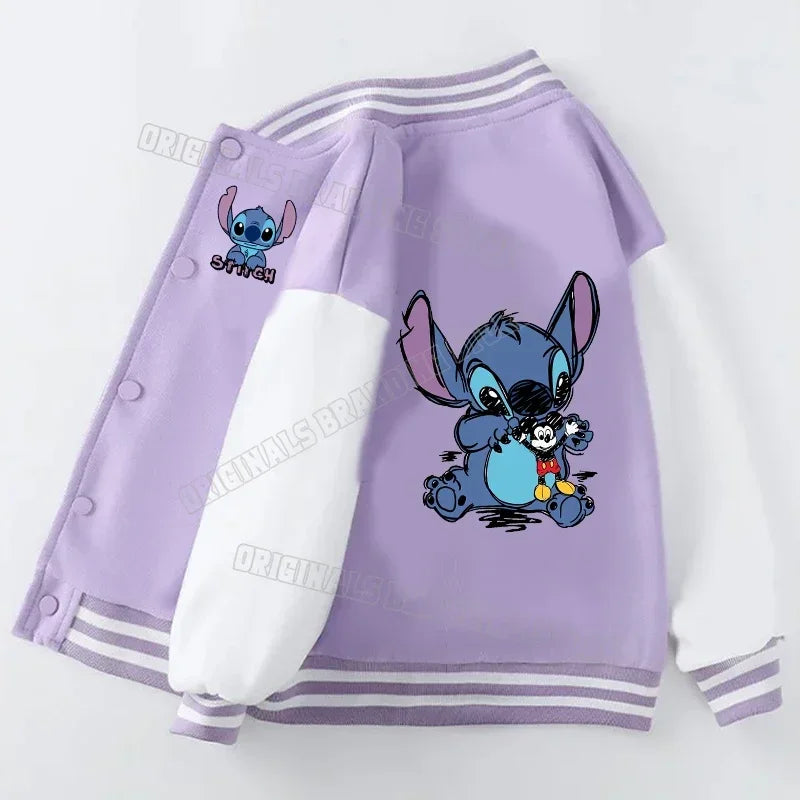 Lilo & Stitch Disney Children Girls Boys Jacket Coat Cartoon Kids Fall Fashion Outerwear Sportswear Clothing Sports Costume