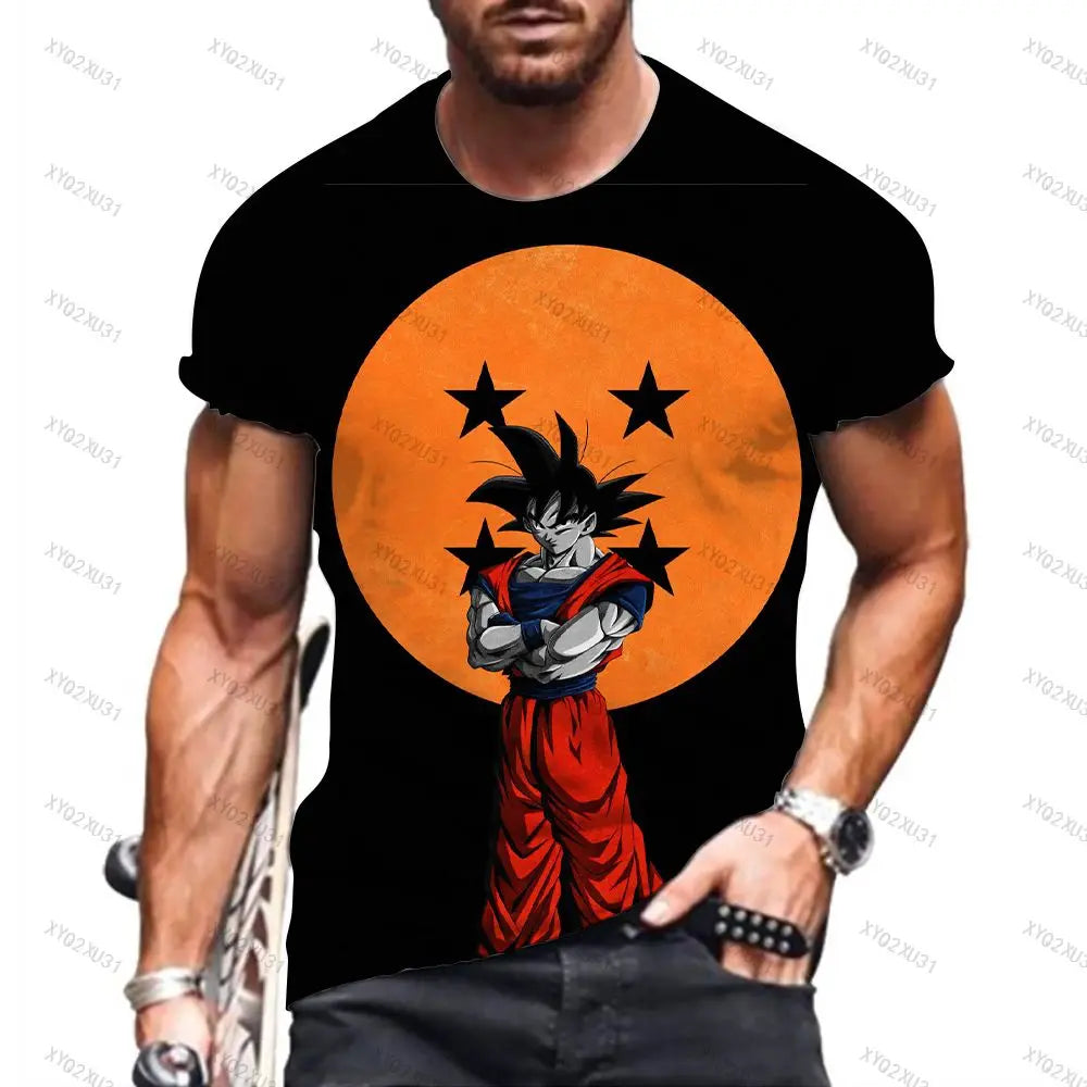 T Shirt for Men Printed T-shirt T-shirts Dragon Ball Z Goku Y2k Tops Trend Oversized Anime Fashion Streetwear 2023 110-6XL Men's