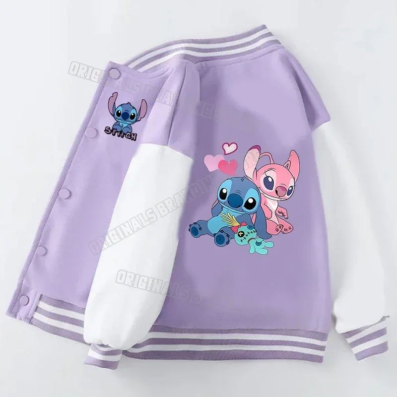 Lilo & Stitch Disney Children Girls Boys Jacket Coat Cartoon Kids Fall Fashion Outerwear Sportswear Clothing Sports Costume