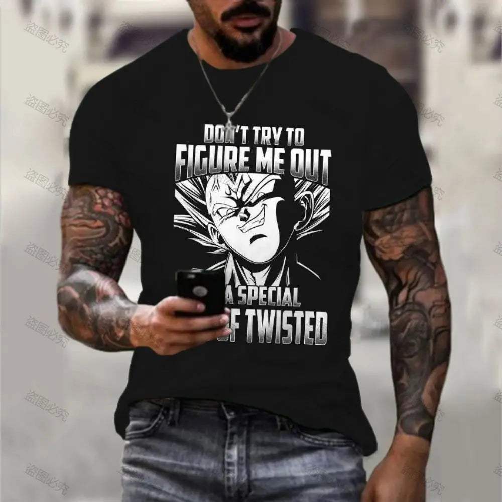 Printed T-shirt Dragon Ball Z Tops Vegeta Goku New Gym Oversized Men's Streetwear Anime Tshirt Valorant Children's Clothes 2023