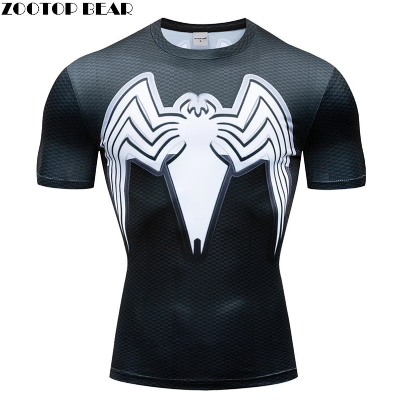 3D Printed T-shirt Men Compression shirt Short Sleeve T shirt Comics Cosplay Top Anime Tee Custome Fitness Male Top ZOOTOP BEAR