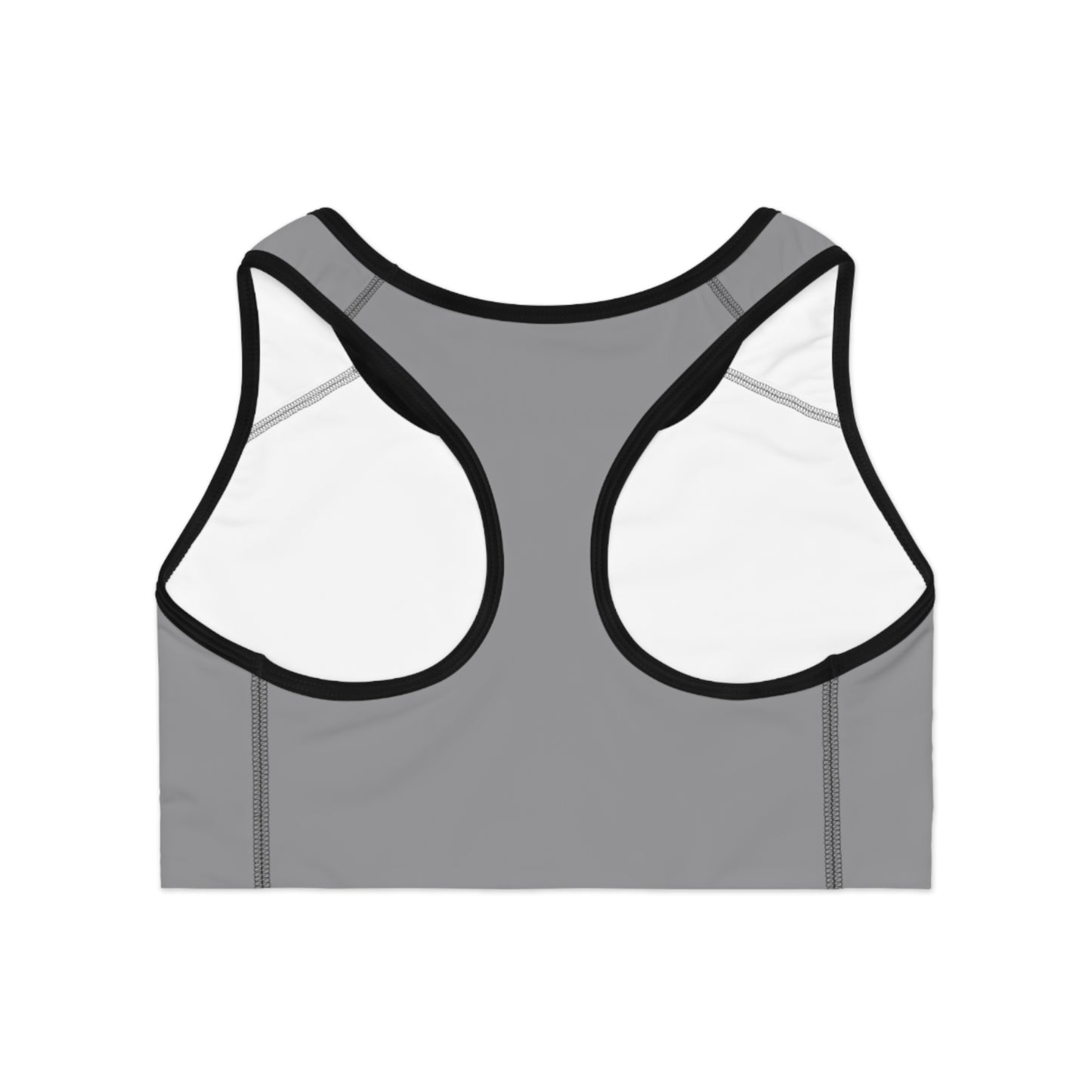 Stylish Performance Sports Bra - UrbanThreadz Logo - Grey Activewear