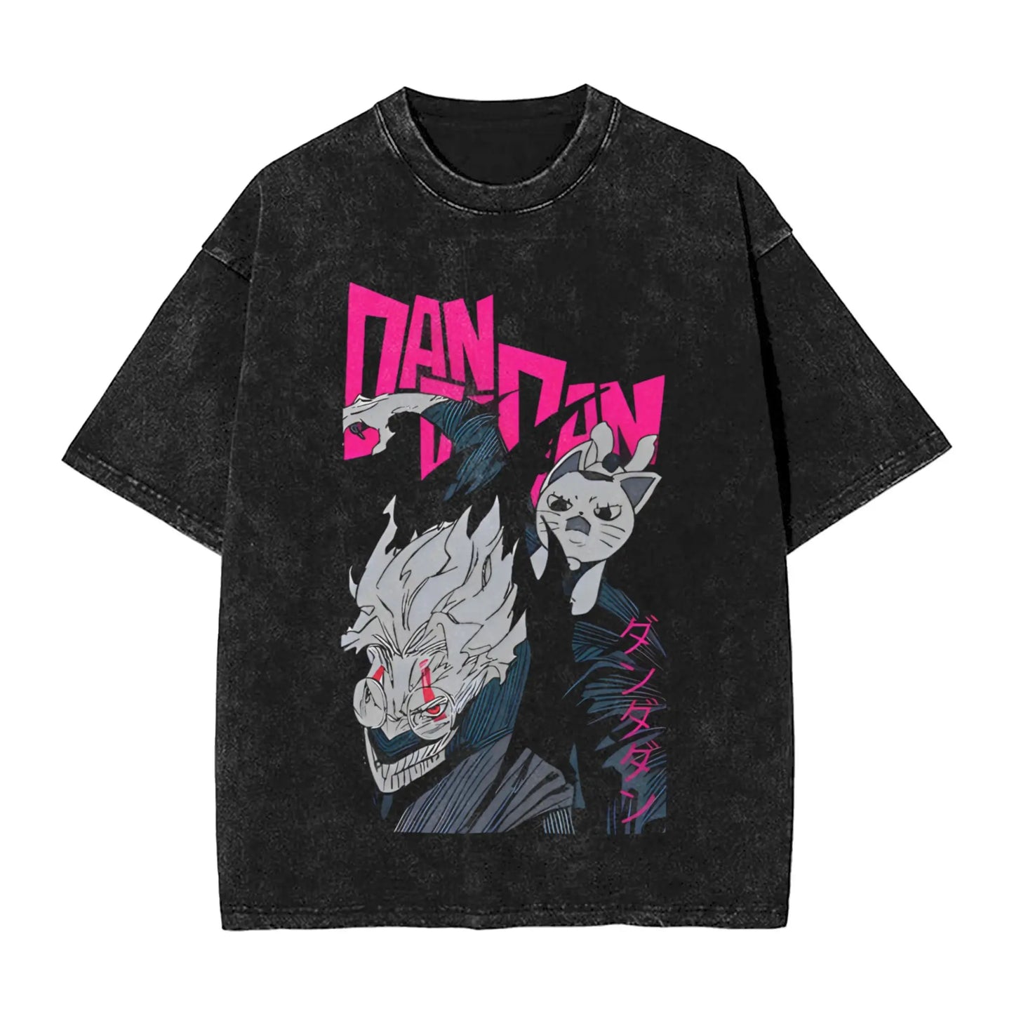 Dandadan  Washed T Shirt Streetwear Hip Hop Casual T-Shirt Anime Manga Characters Tees Men Women Short Sleeve Oversize Graphic