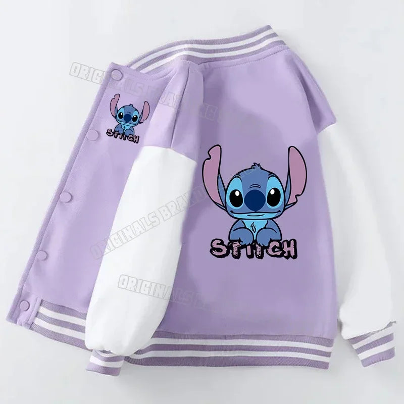 Lilo & Stitch Disney Children Girls Boys Jacket Coat Cartoon Kids Fall Fashion Outerwear Sportswear Clothing Sports Costume