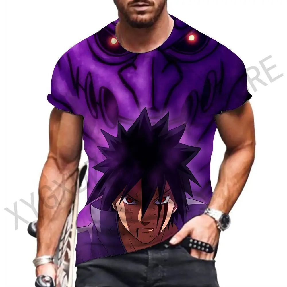 Men's T-shirt Streetwear Y2k Naruto Clothes Hip Hop Tops 2023 Shirts Gift 110-6XL Essentials Anime High Quality Clothing New