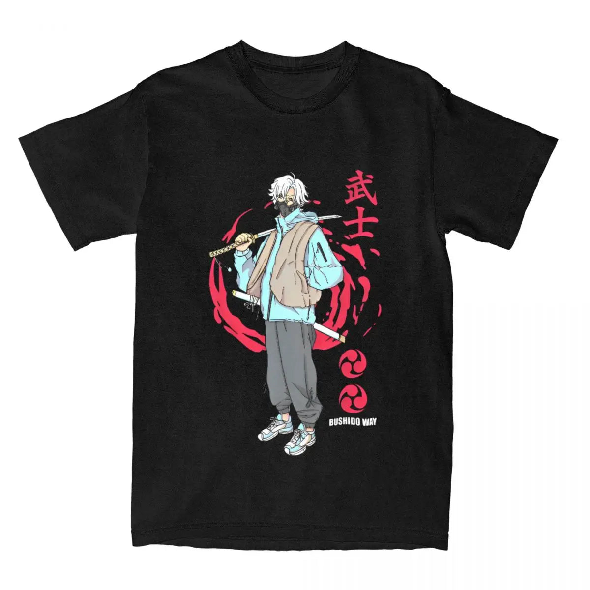 Japanese Manga Anime Graphic T Shirt Men Women's Pure Cotton Vintage T-Shirts Crewneck Tees Short Sleeve Tops Unique