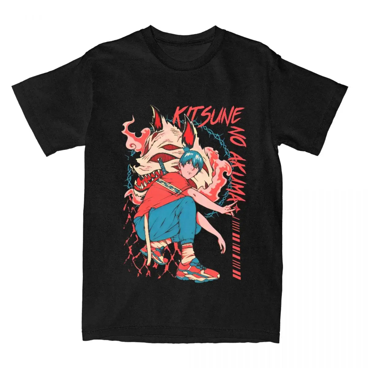 Japanese Manga Anime Graphic T Shirt Men Women's Pure Cotton Vintage T-Shirts Crewneck Tees Short Sleeve Tops Unique