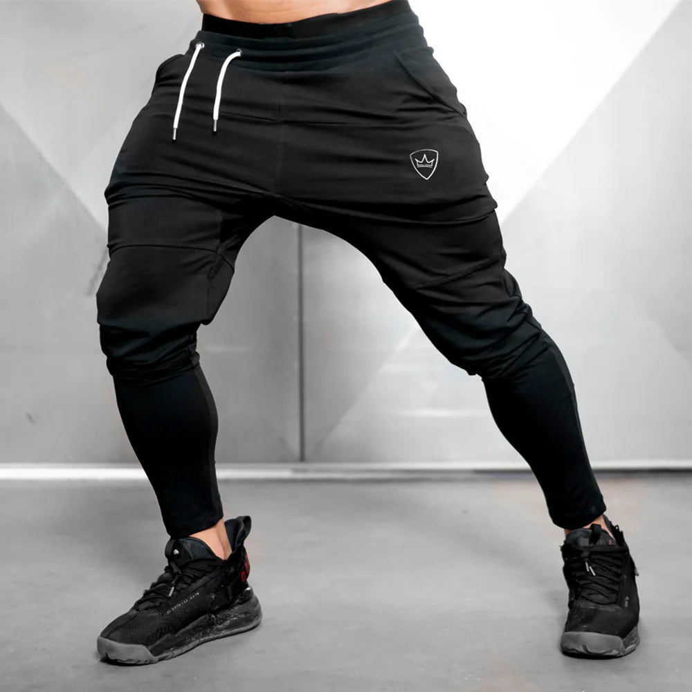 Solid Gym Sweatpants Joggers Pants Men Casual Trousers Male Fitness Sport Workout Cotton Track Pants Spring Autumn Sportswear