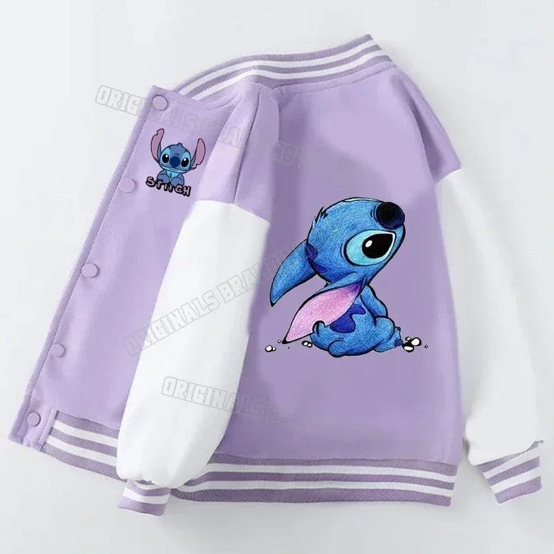 Lilo & Stitch Disney Children Girls Boys Jacket Coat Cartoon Kids Fall Fashion Outerwear Sportswear Clothing Sports Costume