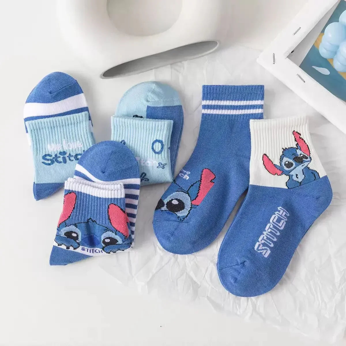 Disney Stitch Girls Anime Socks Kawaii Lilo & Stitch Man Short Socks Cartoon Children Woman Socks Kids Christmars Gifts