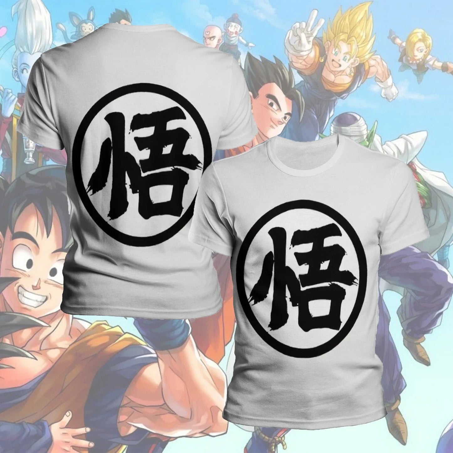 Son Goku Super Saiyan Oversize T Shirts Boy Kids Clothes Short Sleeve Dragon Ball Z T-shirt White Black Orange Breathable Jersey