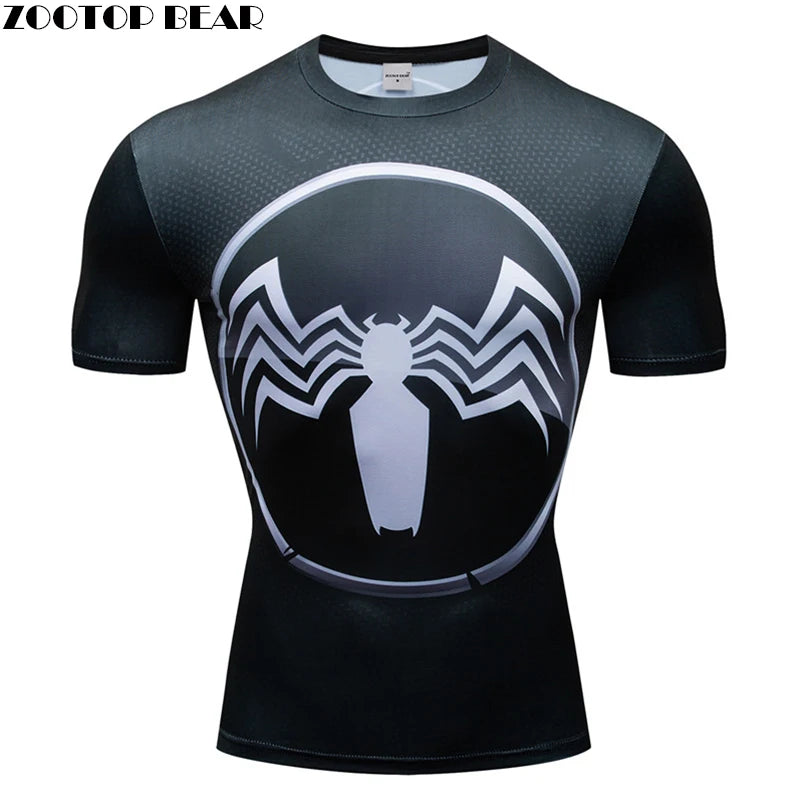 3D Printed T-shirt Men Compression shirt Short Sleeve T shirt Comics Cosplay Top Anime Tee Custome Fitness Male Top ZOOTOP BEAR