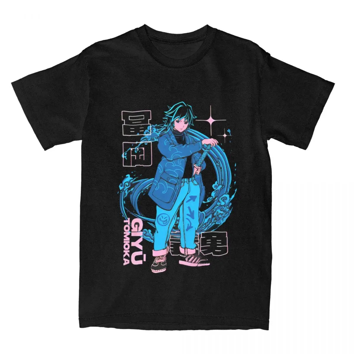 Japanese Manga Anime Graphic T Shirt Men Women's Pure Cotton Vintage T-Shirts Crewneck Tees Short Sleeve Tops Unique