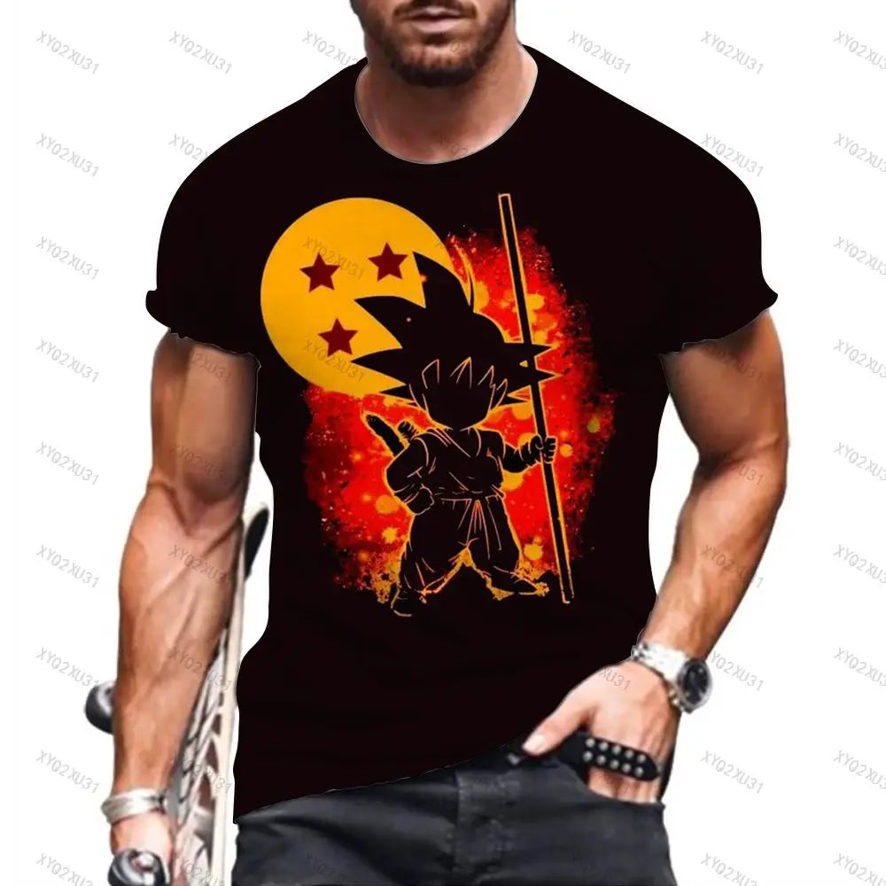 T Shirt for Men Printed T-shirt T-shirts Dragon Ball Z Goku Y2k Tops Trend Oversized Anime Fashion Streetwear 2023 110-6XL Men's