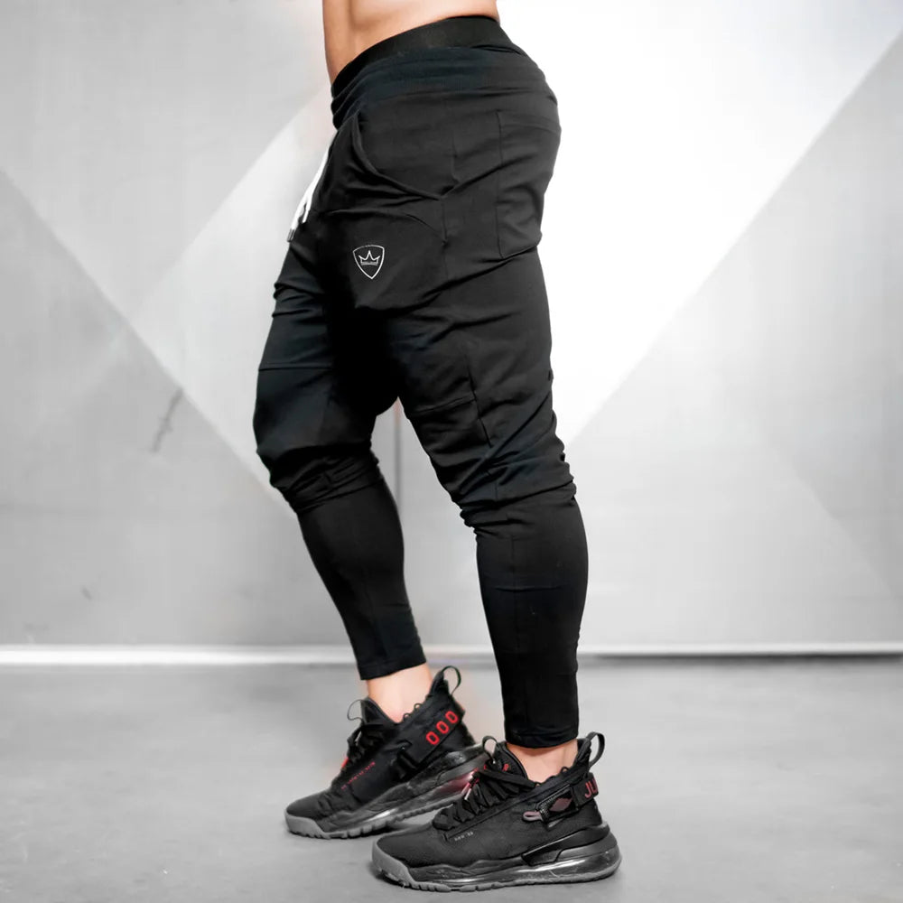 Solid Gym Sweatpants Joggers Pants Men Casual Trousers Male Fitness Sport Workout Cotton Track Pants Spring Autumn Sportswear