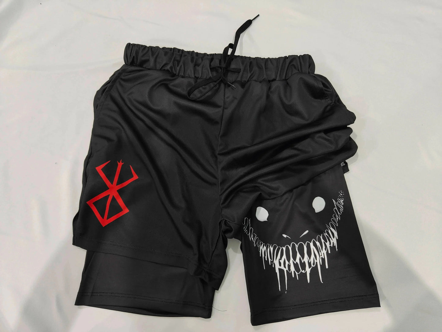 New Summer Men Streetwear Anime High Waist Oversize Breathable Gym Short Pants Training Fitness Workout Track Shorts Clothes