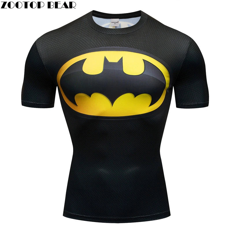 3D Printed T-shirt Men Compression shirt Short Sleeve T shirt Comics Cosplay Top Anime Tee Custome Fitness Male Top ZOOTOP BEAR