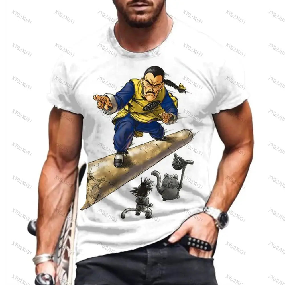 T Shirt for Men Printed T-shirt T-shirts Dragon Ball Z Goku Y2k Tops Trend Oversized Anime Fashion Streetwear 2023 110-6XL Men's