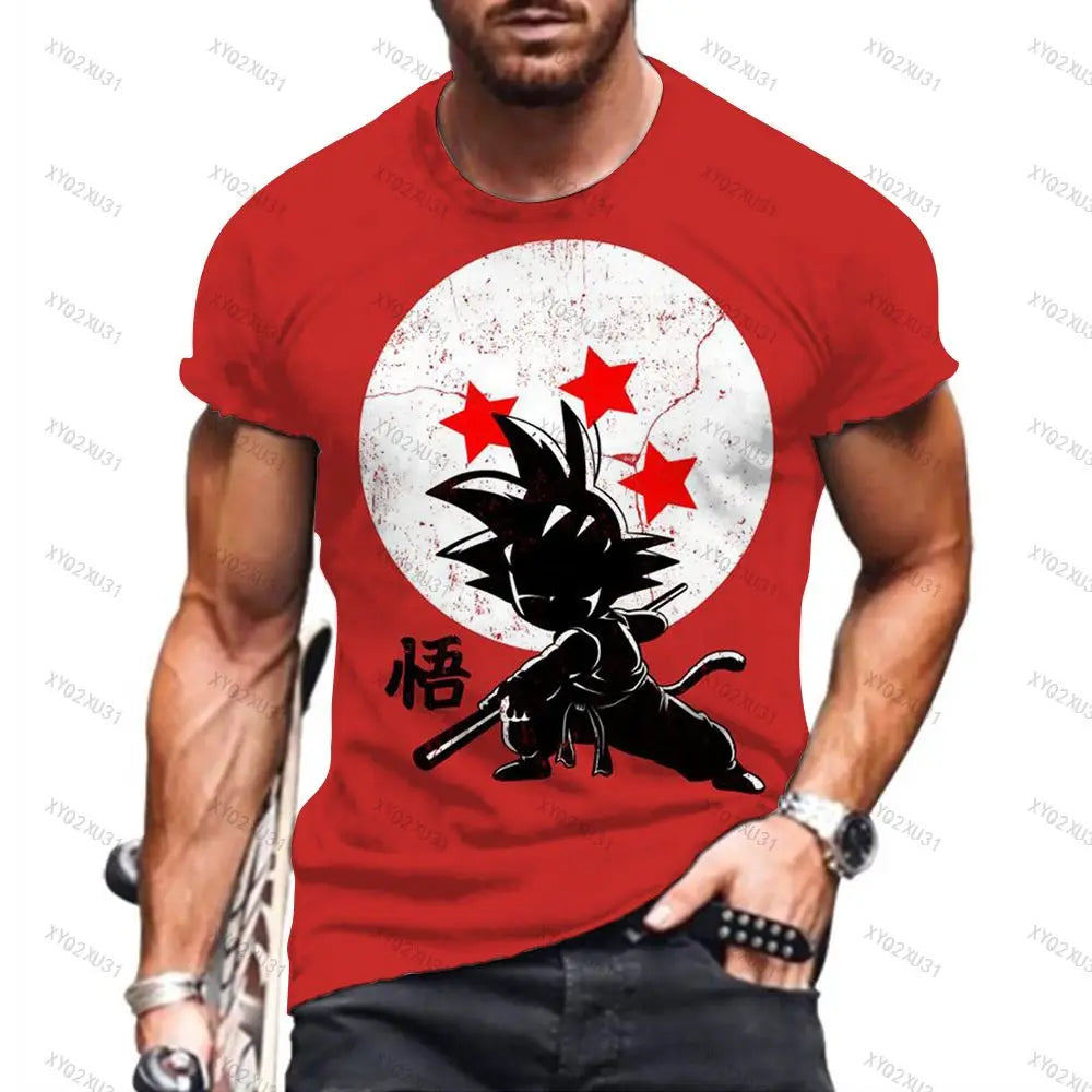 T Shirt for Men Printed T-shirt T-shirts Dragon Ball Z Goku Y2k Tops Trend Oversized Anime Fashion Streetwear 2023 110-6XL Men's