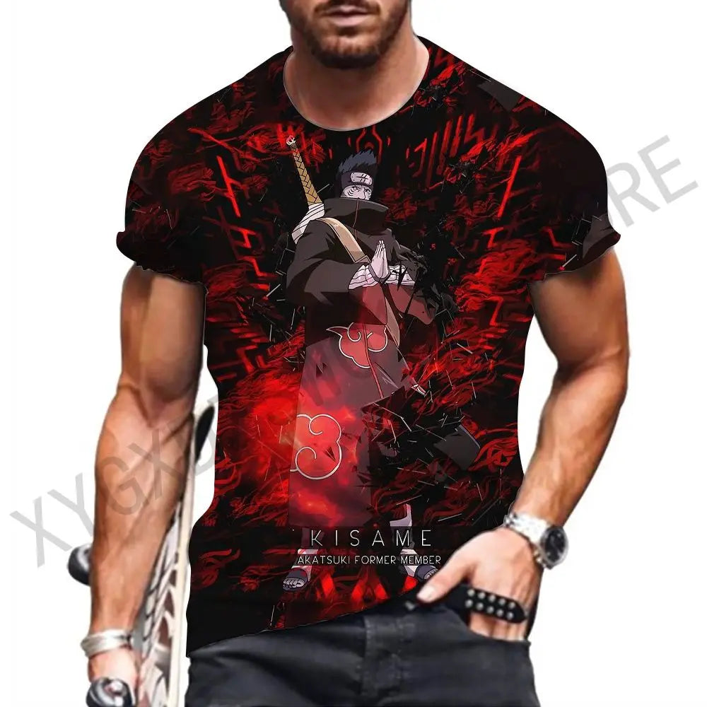 New Men Gift Naruto Anime Shirt Men's T-shirt Clothing Y2k Clothes Children's Essentials Hip Hop Shirts Short Sleeve Streetwear