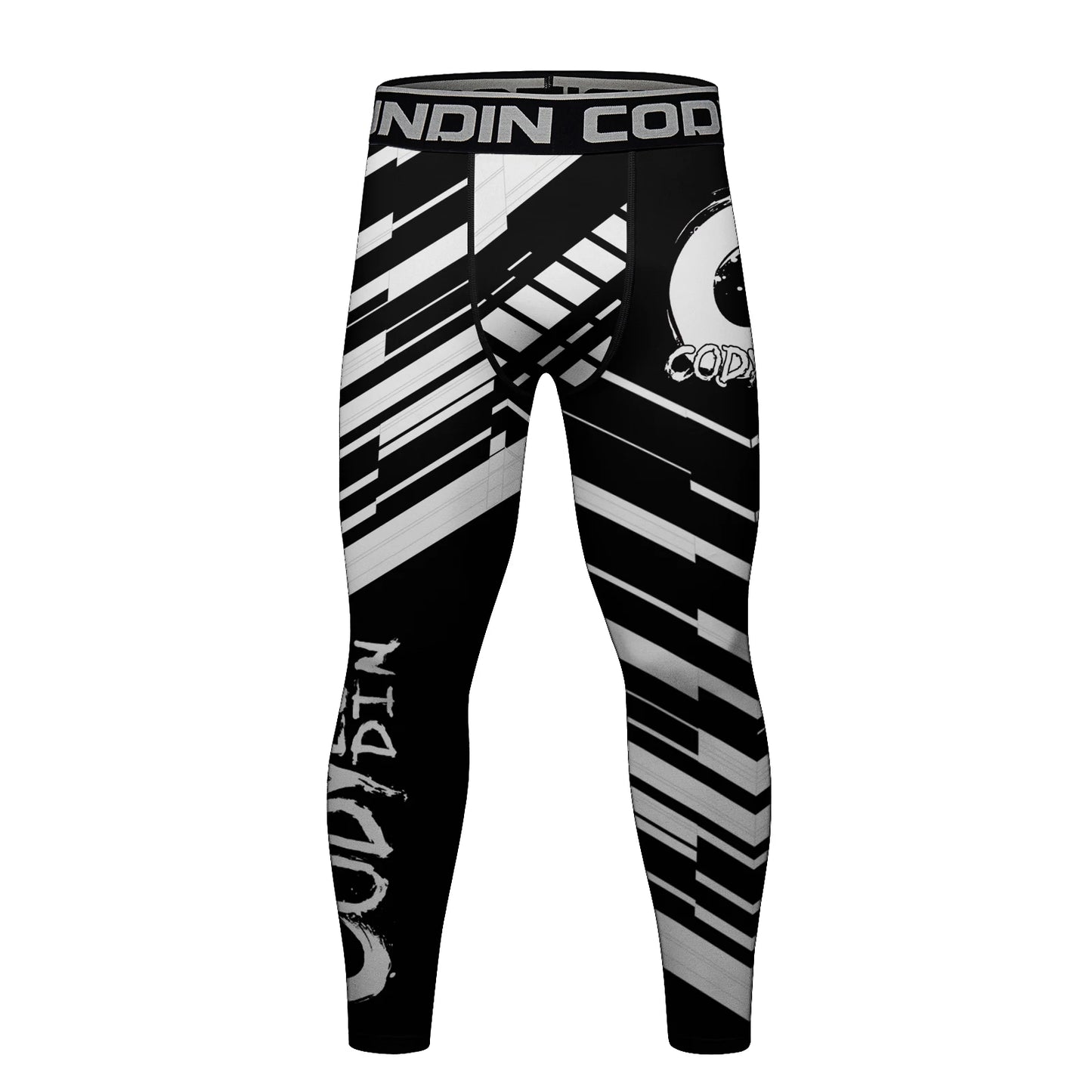 Cody Lundin Waistband Men's Running Leggings Sportswear Quick Dry Gym Fitness Workout Training Jogging Sports Pants Tights