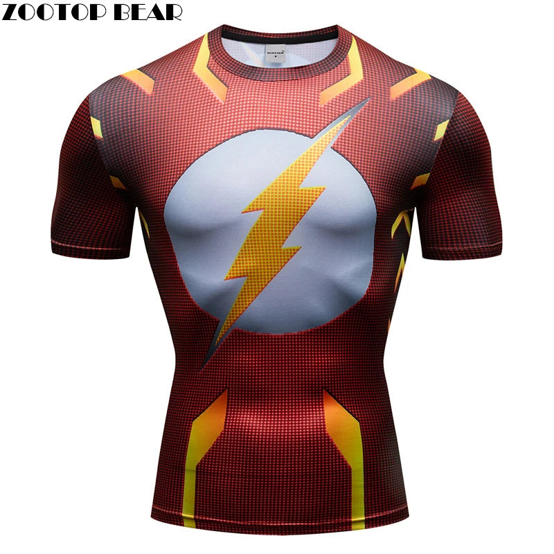 3D Printed T-shirt Men Compression shirt Short Sleeve T shirt Comics Cosplay Top Anime Tee Custome Fitness Male Top ZOOTOP BEAR