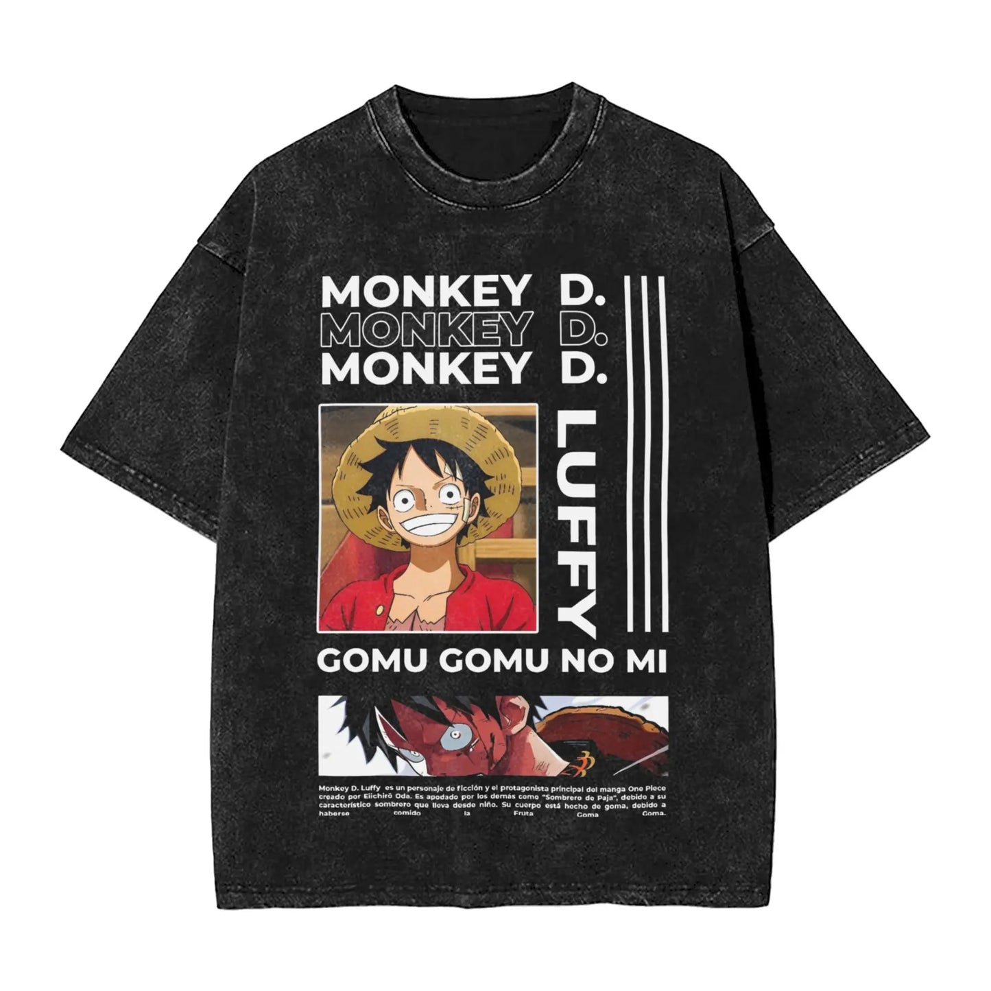 one piece anime manga luffy Washed T Shirt Streetwear Hip Hop Casual T-Shirts  Tee Shirt for Men Women 100% Cotton Harajuku