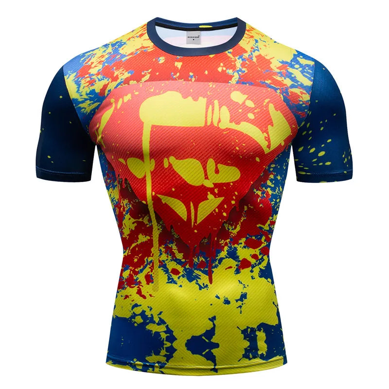 3D Printed T-shirt Men Compression shirt Short Sleeve T shirt Comics Cosplay Top Anime Tee Custome Fitness Male Top ZOOTOP BEAR