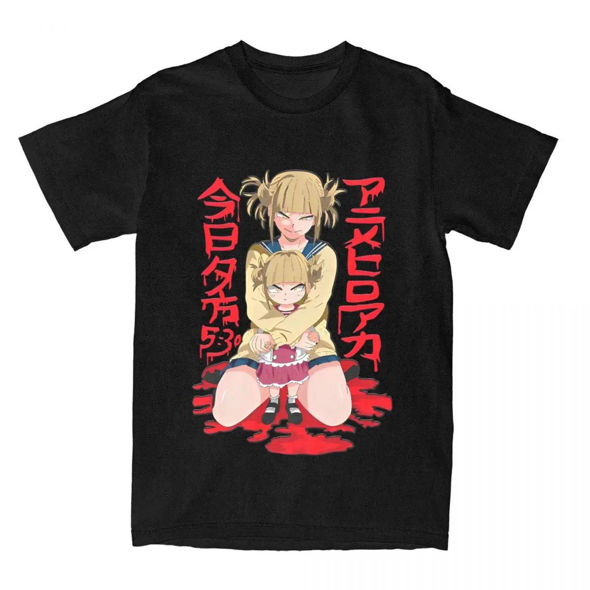 Japanese Manga Anime Graphic T Shirt Men Women's Pure Cotton Vintage T-Shirts Crewneck Tees Short Sleeve Tops Unique