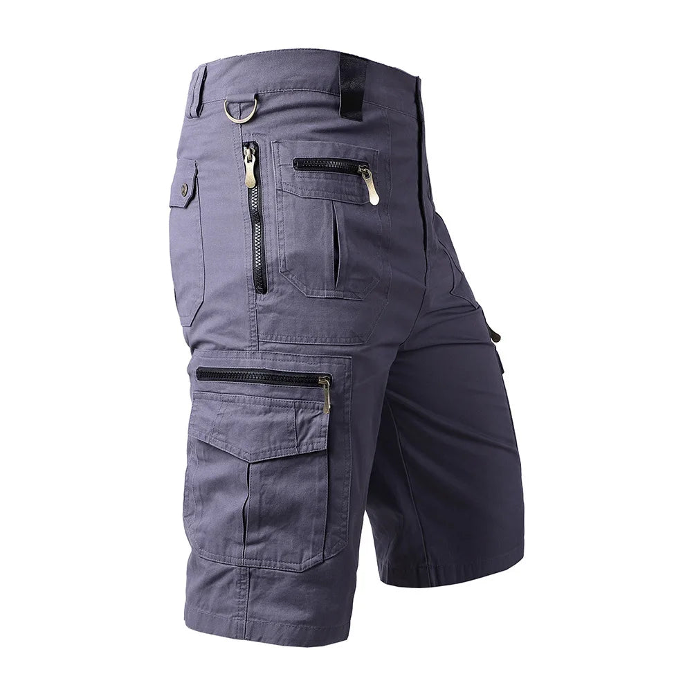 Men Classic Summer Shorts Cotton Multi-Pocket Short Pants Outdoor Male Hunting Fishing Hiking Cargo Shorts Size S-5XL MY677