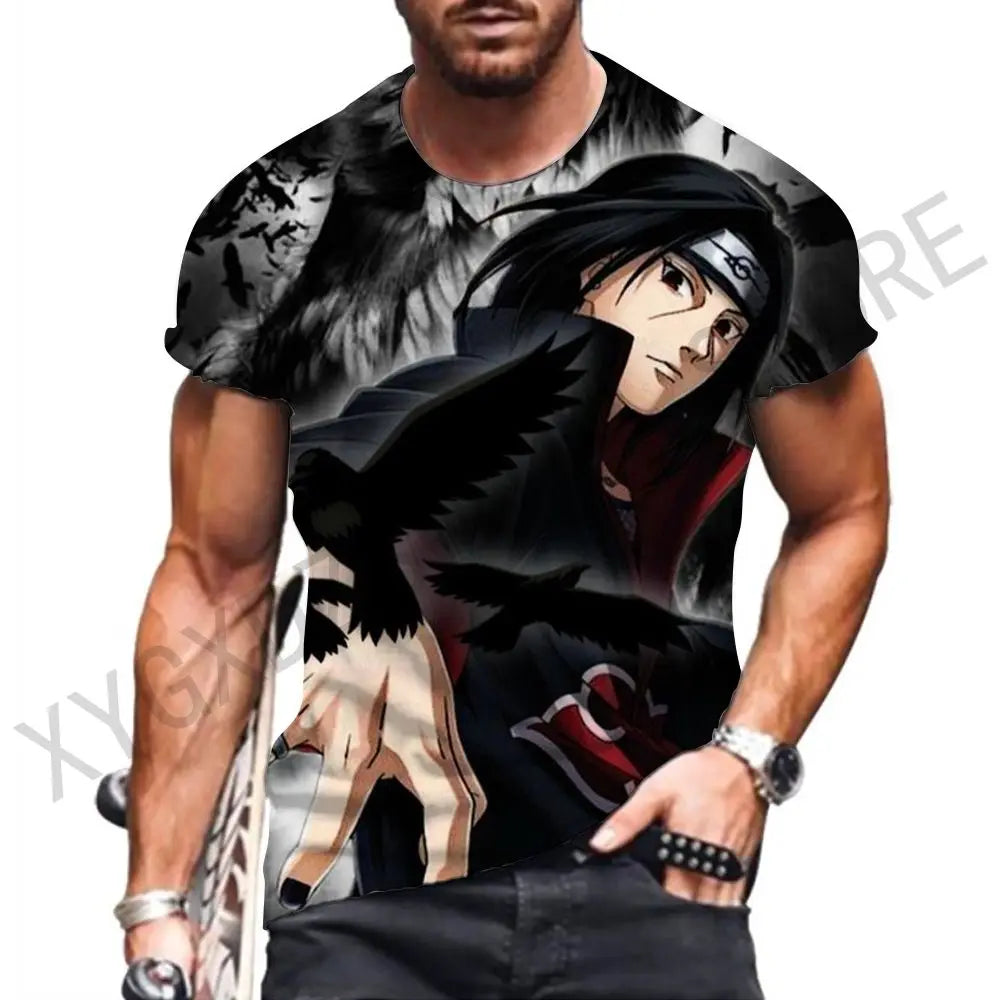 New Men Gift Naruto Anime Shirt Men's T-shirt Clothing Y2k Clothes Children's Essentials Hip Hop Shirts Short Sleeve Streetwear